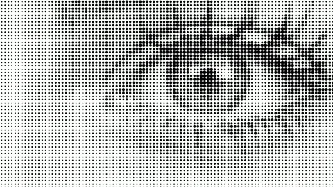 Close-up of a sensual womans eye in halftone motion Stock Footage 303482819