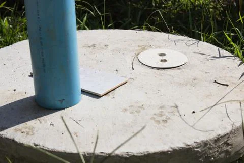 Close-up  septic cover Stock Photos