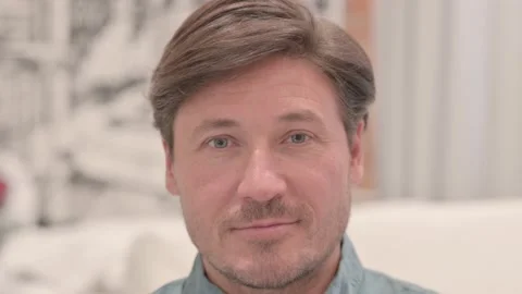 Close Up of Serious Man Face 스톡 동영상 238646875