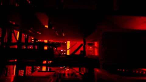 Close up of a server with flashing red lights in a data center Stock Footage 289845887