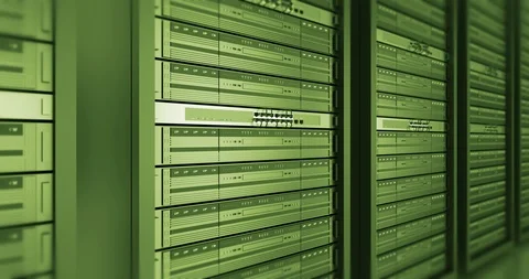 Close Up Server Racks In a Modern Data Center. Seamless Loop. 스톡 동영상 102278316