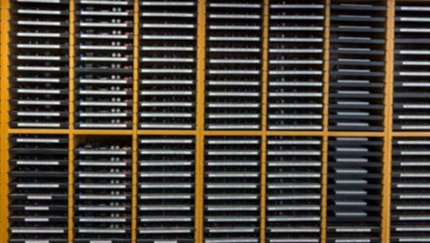 Close-up of servers at office Stock Photos