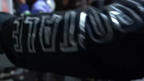 Close-up serving the last drops of a whiskey bottle in glass glasses at a Stock Footage 161958855