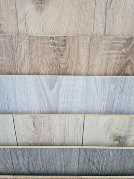 Close-up of several horizontal floor boards. Stock Photos