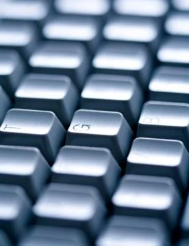 Close-up of several keys of computer keyboard with english letters on them Stock Photos