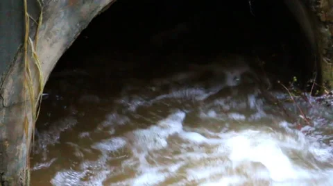 Close-Up of Sewage Drain Stock Footage 36030862