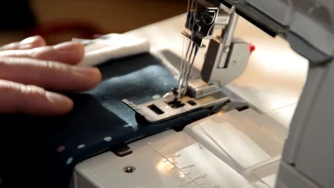 Close up of sewing clothes Stock Footage 101149146