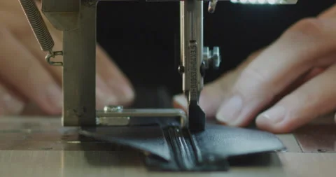 Close up on Sewing Machine And Zipper Stock Footage 155301971