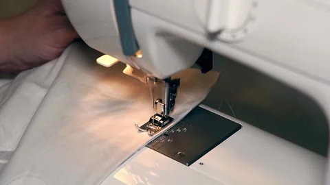Close-up of sewing machine Stock Footage 144242813
