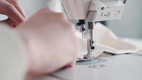 Close-up of a sewing machine. Video stock 231809933