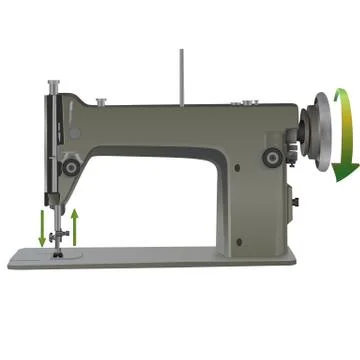 Close-up of a sewing machine Ilustração Stock