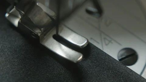 Close up of sewing machine operating at various speeds 스톡 동영상 124244429