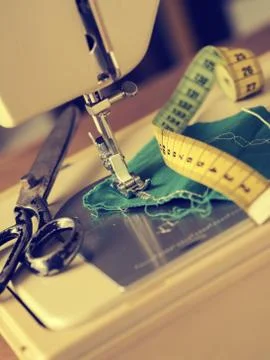 Close up of a sewing machine Stock Photos