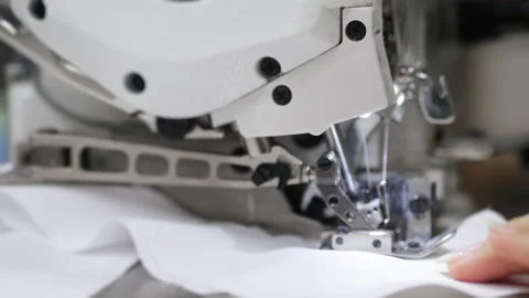 Close-up of a sewing machine at work. Video stock 280452855