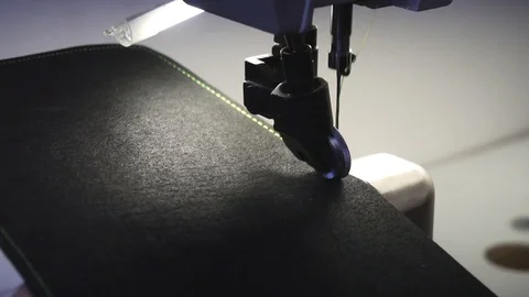 Close up of  sewing machine working Stock Footage 106420661