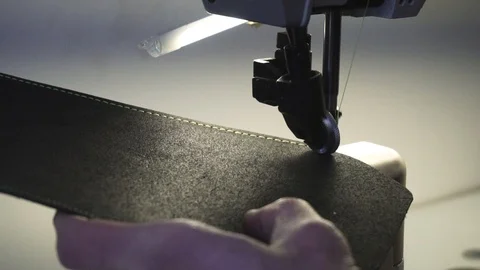 Close up of  sewing machine working Stock Footage 106420675