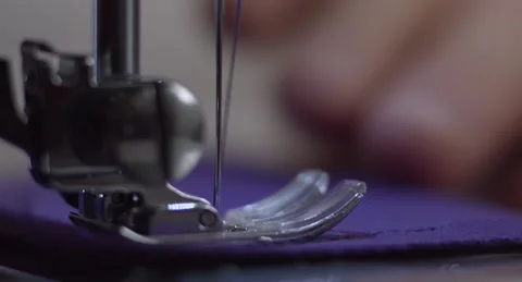 Close-up of a sewing needle Stock Footage 146201869