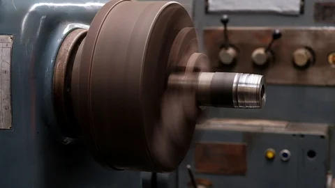 Close up of the shaft machine in factory. Stock Footage 125290462