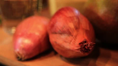 Close up of Shallots Stock Footage 37419868