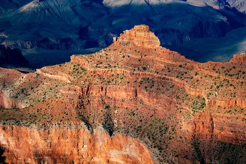 Close up of sharp edged canyon hill Stock Photos