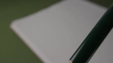 Close-Up of a Sharpened Pencil on Paper. Stock Footage 288044502