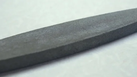 Close-up sharpening knife Stock Footage 85162895