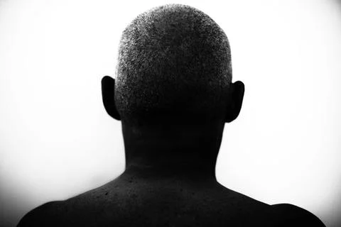 Close-up of a shaved man's head Фото