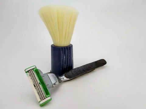 Close up of shaving kit 스톡 사진