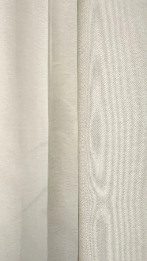 Close-Up Sheer Curtain Fabric Texture with Slow Upward Camera Motion Stock Footage 335116662