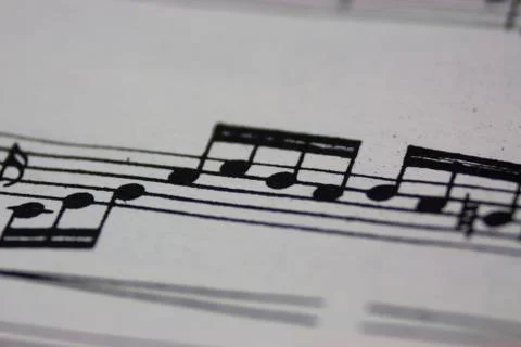 Close up of sheet music Stock Photos