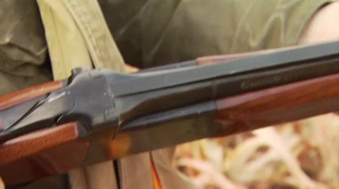 Close-up of shells in shotgun Stock Footage 54593684