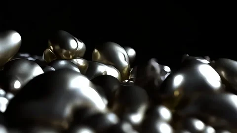 Close-Up Shimmering Silver Liquid Texture Stock Footage 284297579