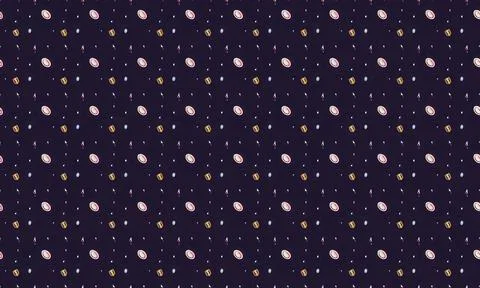 Close-up of shiny colorful sequins on dark fabric background Stock Illustration