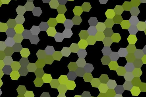 Close-up of shiny green and gray hexagonal glitter sequins Stockillustratie
