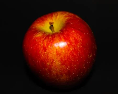 Close-up of a Shiny Red Apple Stock Photos
