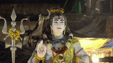 Close up of Shiva statue Stock-Footage 58814625