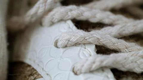 Close up of shoelace pattern Stock Photos