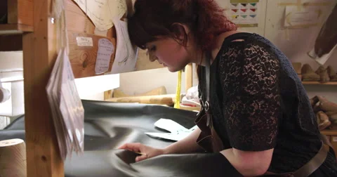 Close Up Of Shoemaker's Work Bench With Tools And Pins Video stock 53517315