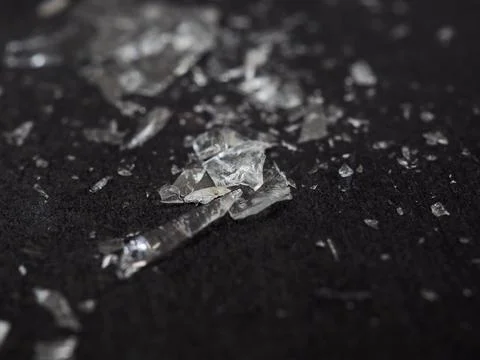 Close up shoot of broken glass Stock Photos