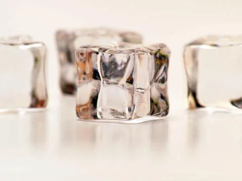 Close up shoot of ice cubes Stock Photos