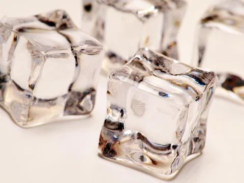 Close up shoot of ice cubes Stock Photos