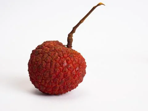Close up shoot of lychee isolated Stock Photos