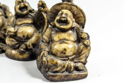 Close-up shoot of monk figures which are peace, health, happiness Stock Photos