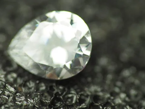 Close up shoot of pear shape diamond Stock Photos