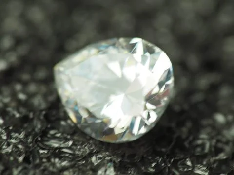Close up shoot of pear shape diamond Stock Photos