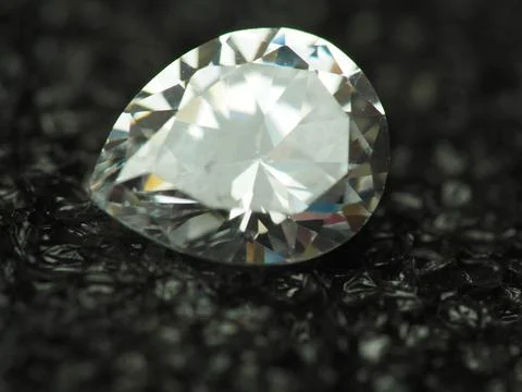 Close up shoot of pear shape diamond Stock Photos