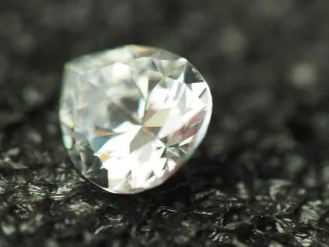 Close up shoot of pear shape diamond Stock Photos