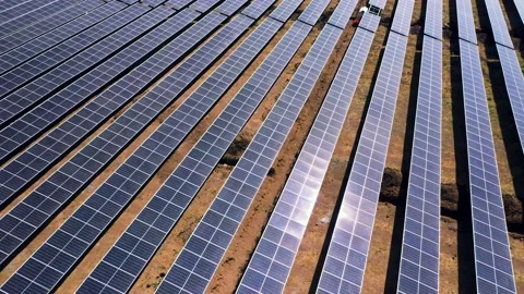 Close up shoot of solar Panel, Sun reflects on solar panel,Camera moving forward Stock Footage 236613164