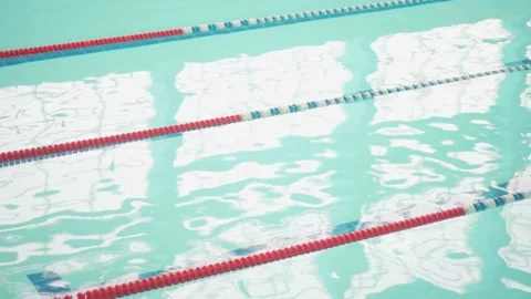 Close up shoot of swimming pool. Slow motion background. Video stock 238771517