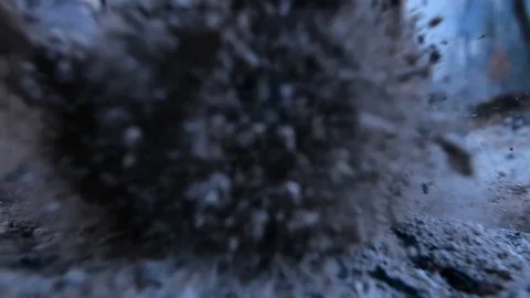 Close up shooting of boot steps in dust from fire at Yosemite National Park,. Stock Footage 117224923